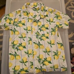 Janie and Jack Lemon Hawaiian Shirt - Size 4